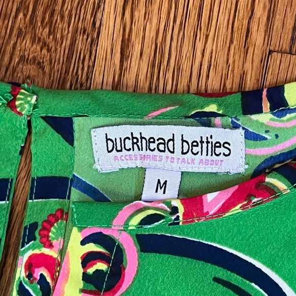 Buckhead Betties Kelly Green Printed Tunic Size Medium - Picture 4 of 4